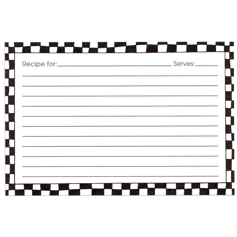 4 x 6 Recipe Cards - Abstract Cafe