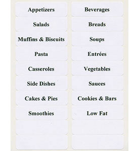 Recipe Card Dividers With Labels