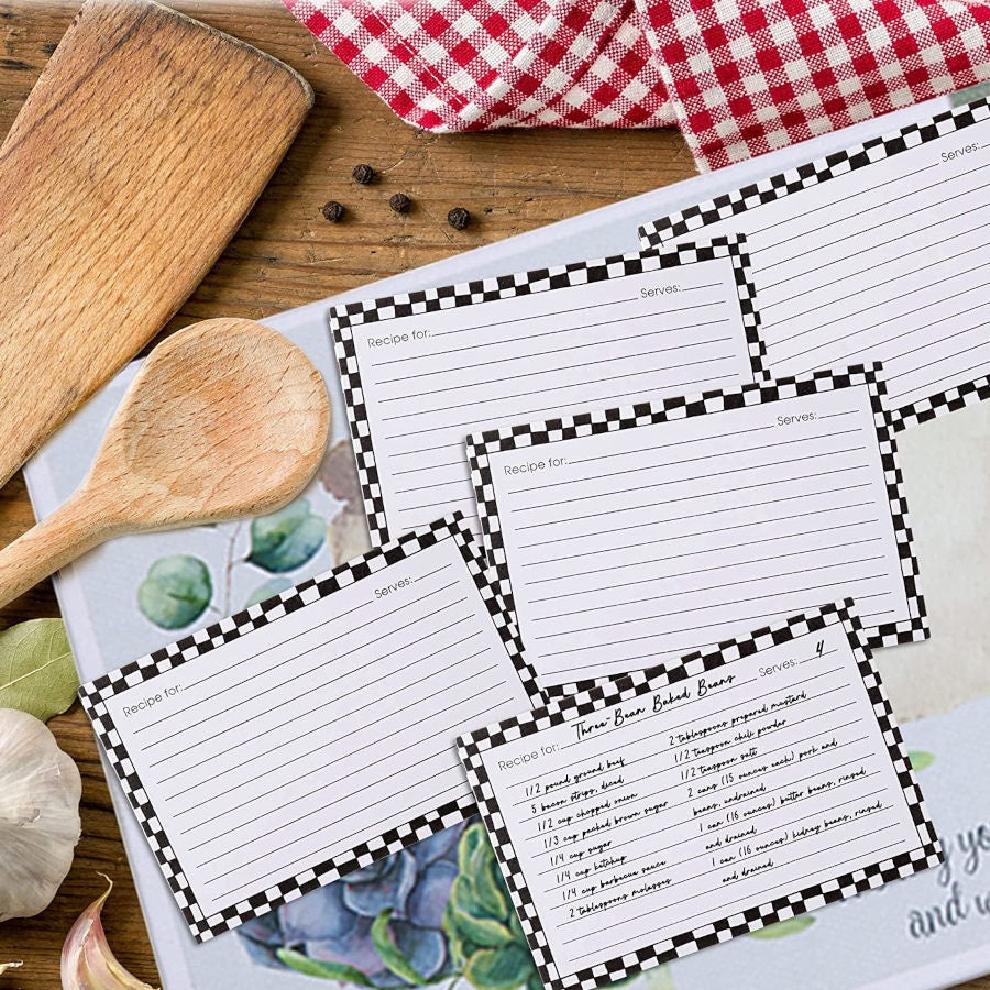 4 x 6 Recipe Cards - Abstract Cafe