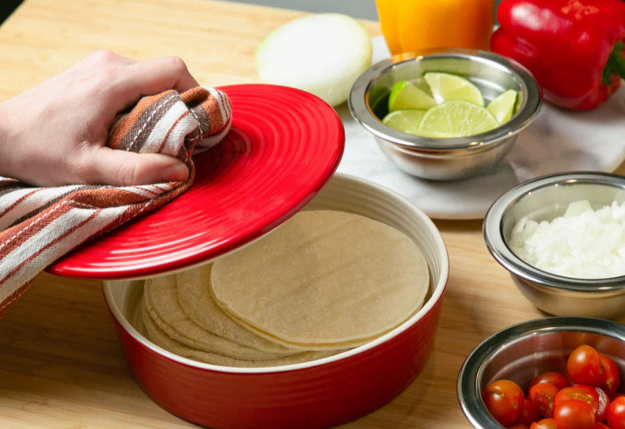 Stoneware Tortilla Warmer - Red